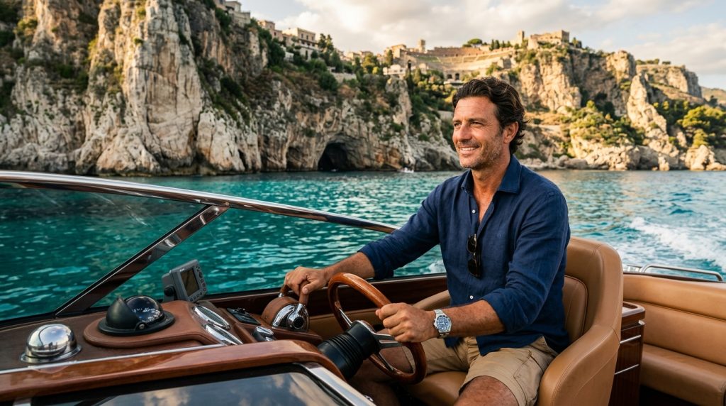 taormina boat rental uomo guida